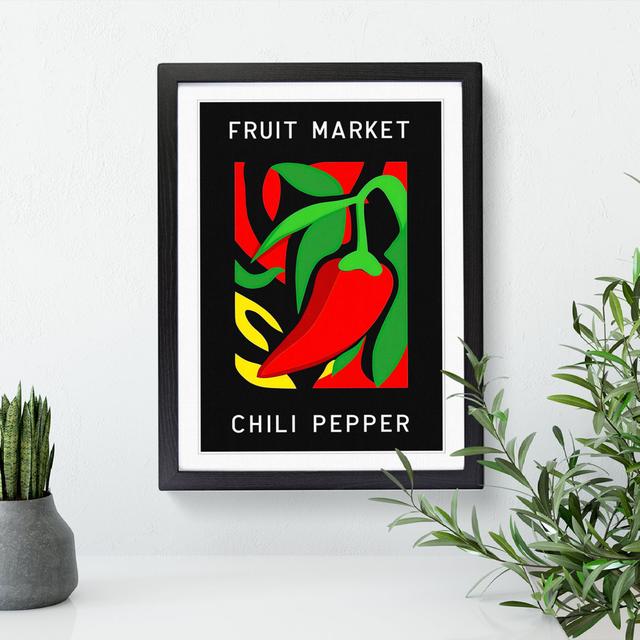 Red Chili Pepper Fruit Market Exhibition Vol.4 Happy Larry Size: 64cm H x 46cm W x 2cm D on Productcaster.