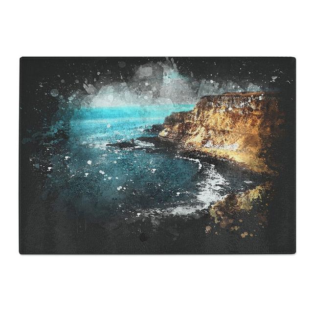 Giant's Causeway Northern Ireland Paint Splash Chopping Board East Urban Home Size: 0.4cm H x 20cm W x 28.5cm L on Productcaster.