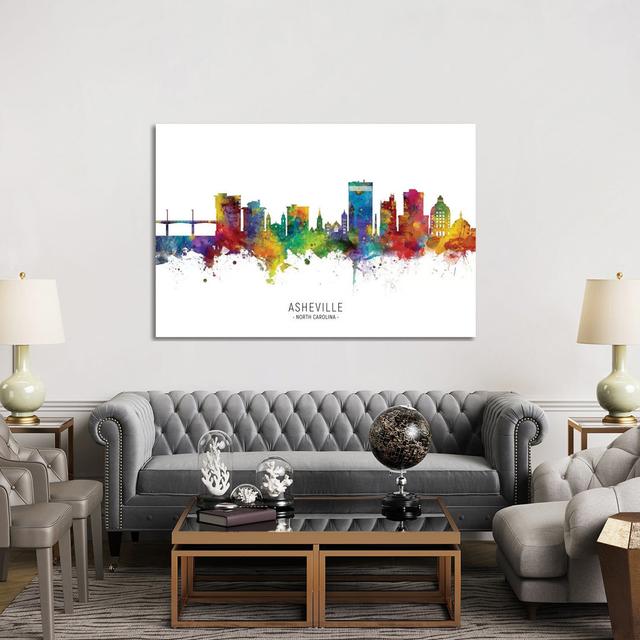 Asheville Skyline by Michael Tompsett - Wrapped Canvas Gallery-Wrapped Canvas Giclée Brayden Studio Size: 101.6cm H x 152.4cm W on Productcaster.