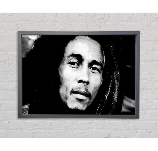 Bob Marley Iron Lion - Einzelner Bilderrahmen Kunstdrucke auf Leinwand Bright Star Größe: 59,7 cm H x 84,1 cm B x 3,3 cm T on Productcaster.