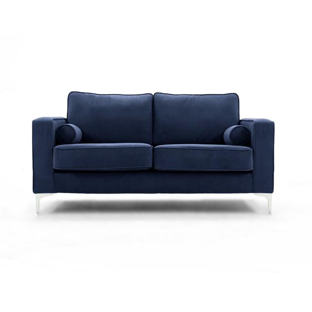 Zweiersofa Georgio Canora Grey Polsterfarbe: Navyblau on Productcaster.