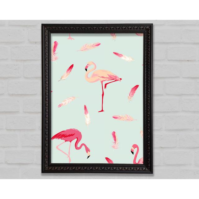 Pink Flamingo Feathers Framed Print Bright Star Size: 59.7cm H x 84.1cm W on Productcaster.