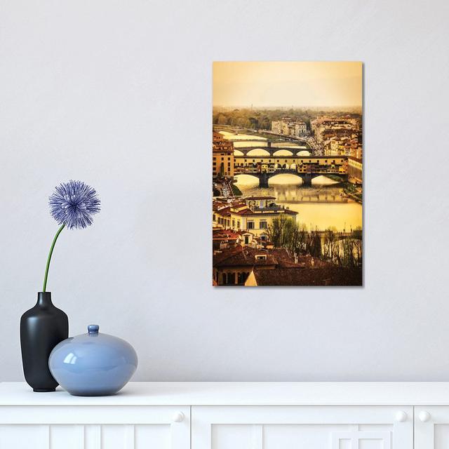 Ponte Vecchio Firenze by Enzo Romano - Wrapped Canvas Painting 17 Stories Size: 45.72cm H x 30.48cm W x 1.91cm D on Productcaster.