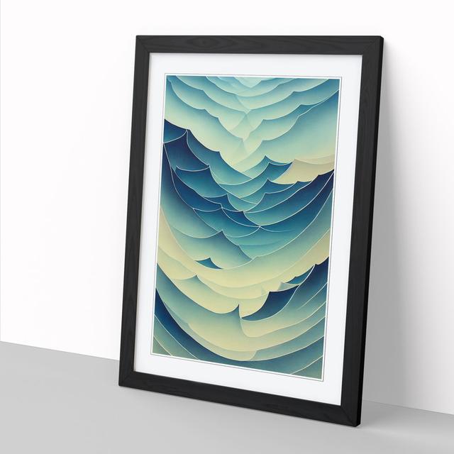 Seascape Abstract Vol.2 - Single Picture Frame Painting Metro Lane Frame Option: Black, Size: 34cm H x 25cm W x 2cm D on Productcaster.