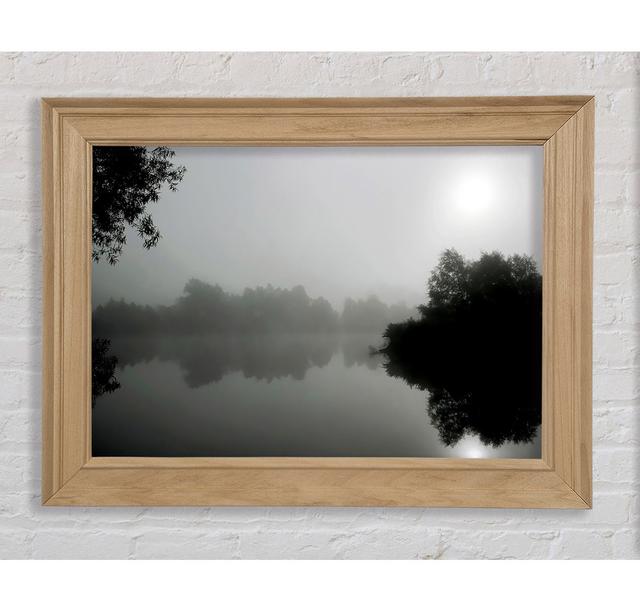 Misty Moonlit River B N W - Single Picture Frame Art Prints Bright Star Size: 84.1cm H x 142.2cm W x 8cm D on Productcaster.