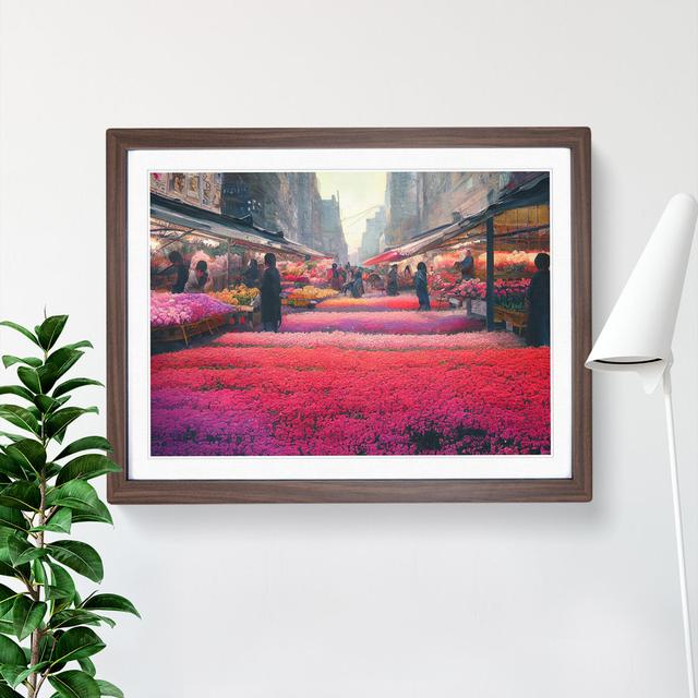 A Flower Market Vol.1 - Picture Frame Graphic Art ClassicLiving Frame Colour: Walnut Framed, Size: 46cm H x 64cm W x 2cm D on Productcaster.