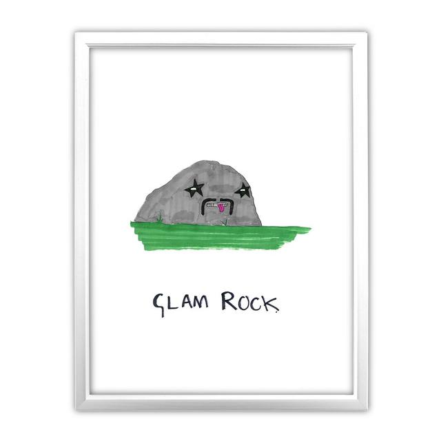 Doodles Glam Rock Framed Graphic Art East Urban Home Frame Colour: White on Productcaster.