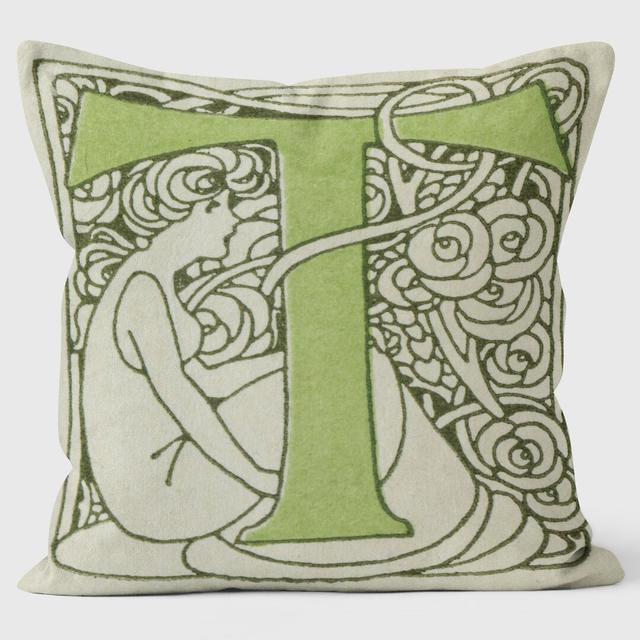 Art Nouveau Alphabet "T" Cushion We Love Cushions on Productcaster.