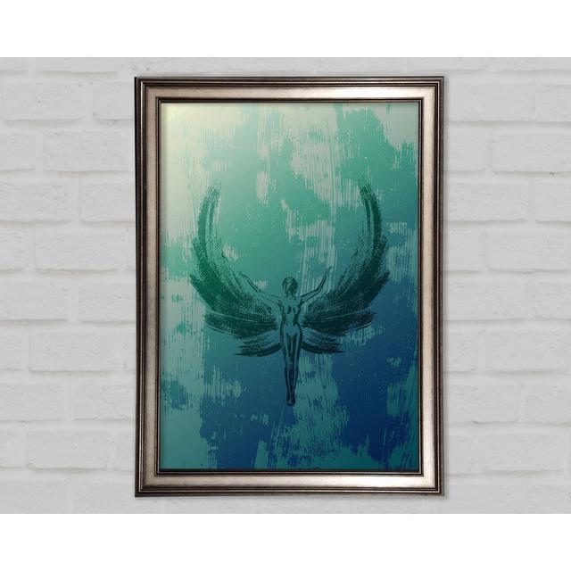 Green Angel Framed Print Highland Dunes Size: 29.7cm H x 42cm W on Productcaster.