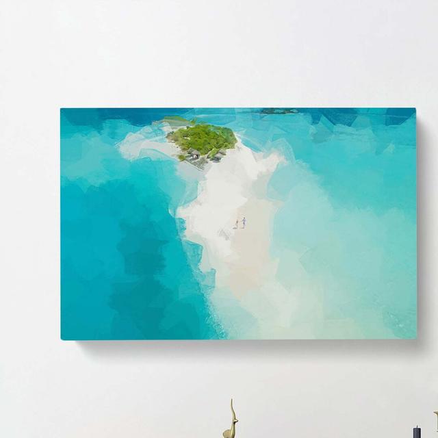 Alifu Alifu Atoll Beach Maldives in Abstract - Wrapped Canvas Graphic Art Print East Urban Home Size: 50cm H x 76cm W x 3cm D on Productcaster.