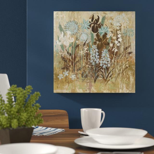 'Floral Frenzy Blue III' Print on Wrapped Canvas East Urban Home Size: 101cm H x 101cm W on Productcaster.