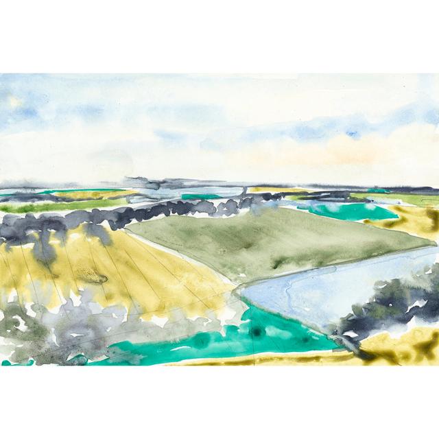 Watercolour Field II by Jennifer Goldberger - Wrapped Canvas Painting Metro Lane Size: 61cm H x 91cm W on Productcaster.