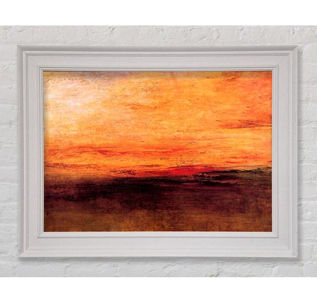 Joseph Mallord Turner Sunset Framed Print Ivy Bronx Size: 29.7cm H x 42cm W x 8cm D, Format: White Framed Paper on Productcaster.