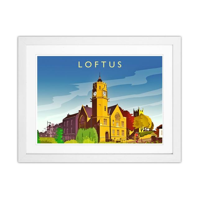 Loftus 2 by Richard O'Neill - Graphic Art Corrigan Studio Size: 33.5cm H x 43.5cm W x 3cm D, Format: White Framed on Productcaster.