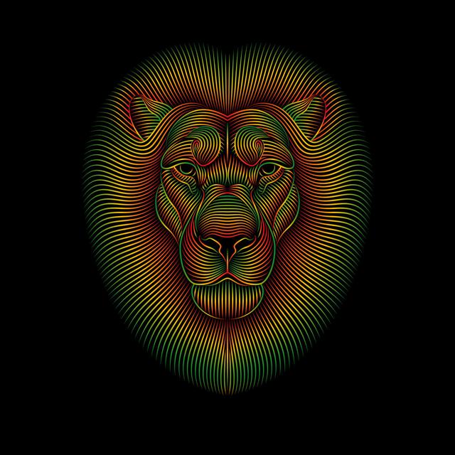 Rasta Lion Background - Wrapped Canvas Graphic Art Latitude Vive Size: 91cm H x 91cm W x 3.8cm D on Productcaster.