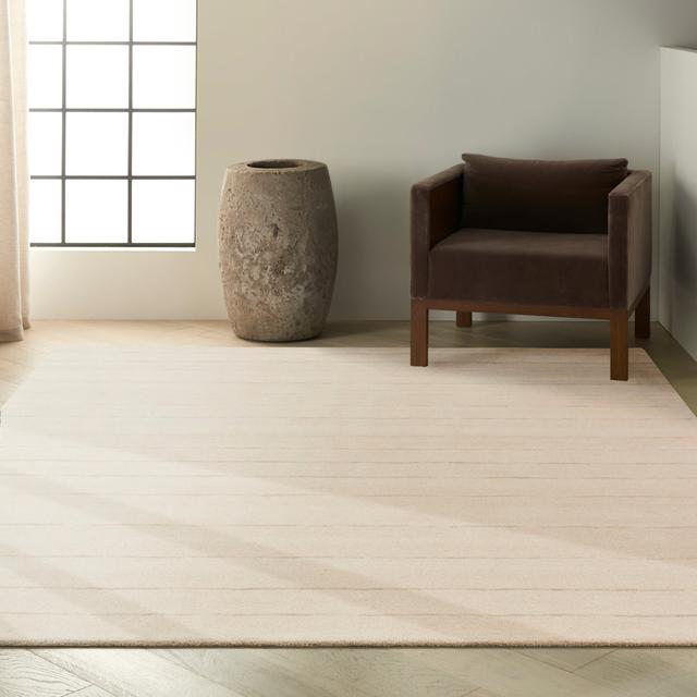 Enmund Handwoven Wool Ivory Rug Ebern Designs on Productcaster.