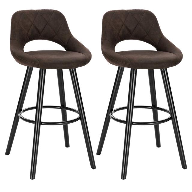 73 cm Barstuhl Skiatook (Set of 2) George Oliver Seat Colour: Dark Brown on Productcaster.