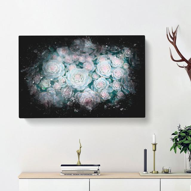 Succulent Plants Abstract - Wrapped Canvas Painting East Urban Home Size: 50cm H x 76cm W x 3cm D on Productcaster.