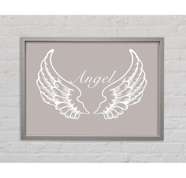 Angel Wings Beige Framed Print Happy Larry Size: 84.1cm H x 118.9cm W x 3.3cm D on Productcaster.