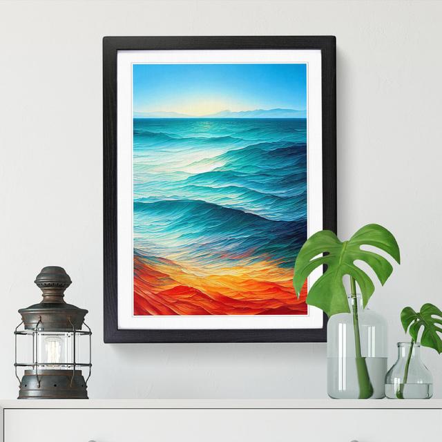 Seascape Painting In Colour Vol.3 House of Hampton Frame Option: Walnut, Size: 64cm H x 46cm W x 2cm D on Productcaster.