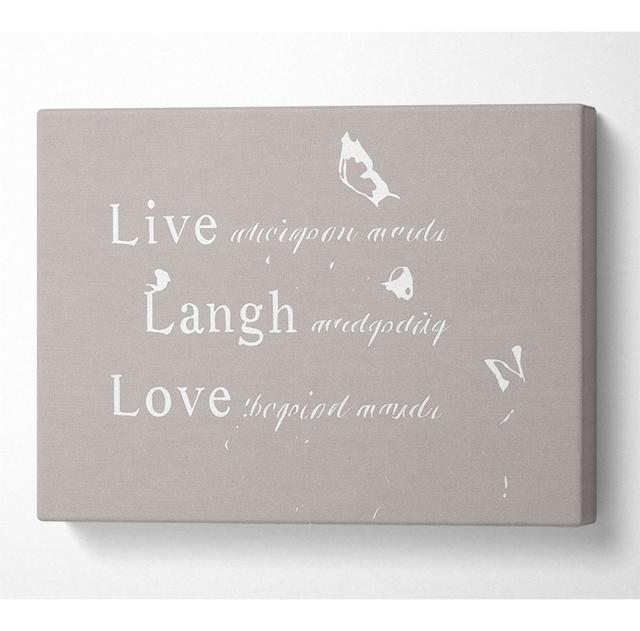 Live Every Moment - Print Happy Larry Size: 81cm H x 121.9cm W x 10cm D on Productcaster.