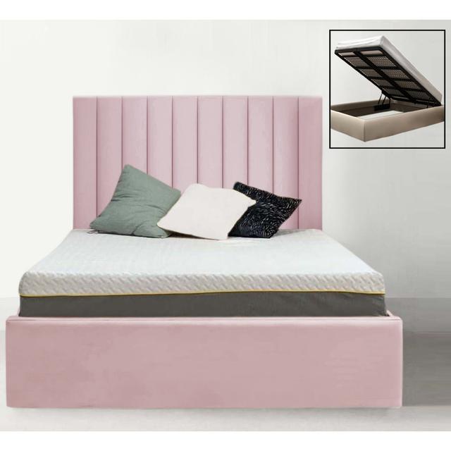 Lydianna Upholstered Storage Bed Ebern Designs Colour: Pink, Size: Super King (6') on Productcaster.