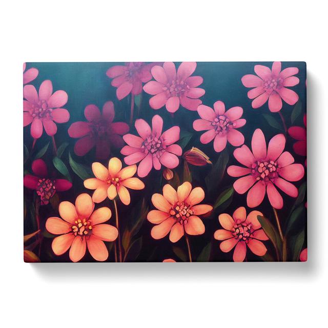 Tremendous Flowers - Wrapped Canvas Graphic Art ClassicLiving Size: 50cm H x 76cm W x 3cm D on Productcaster.