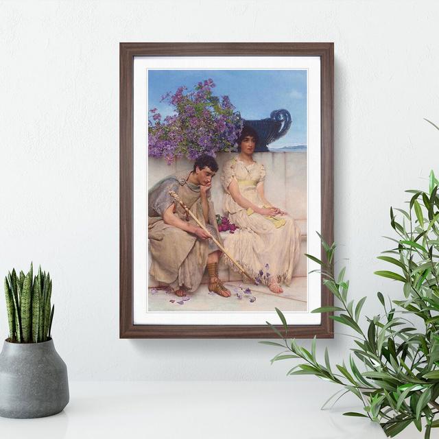 An Eloquent Silence by Lawrence Alma-Tadema - Picture Frame Graphic Art East Urban Home Frame Option: Walnut Framed, Size: 36cm H x 27cm W x 2cm D on Productcaster.