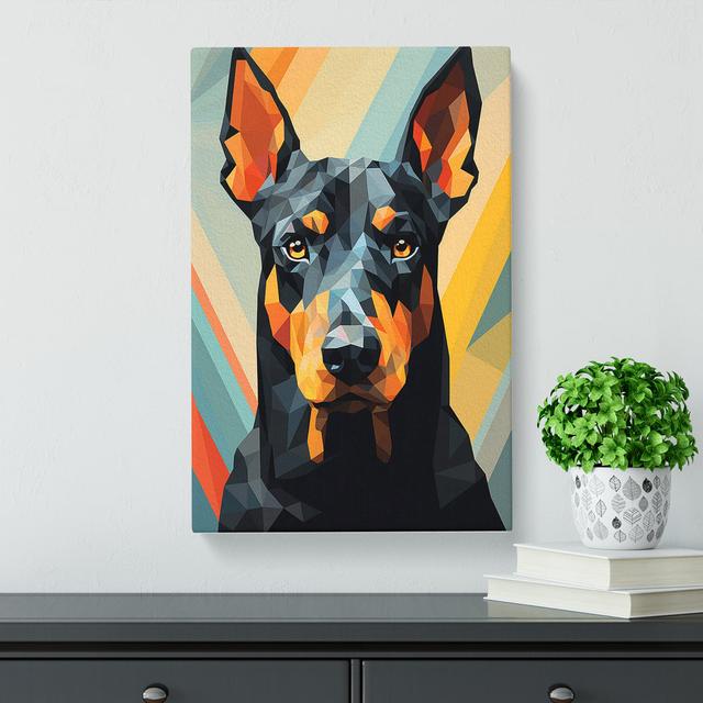 Doberman Geometric - Print Marlow Home Co. Size: 76cm H x 50cm W x 3cm D on Productcaster.