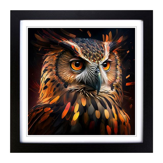 Owl - Single Picture Frame Art Prints on Wood Alpen Home Format: Black on Productcaster.