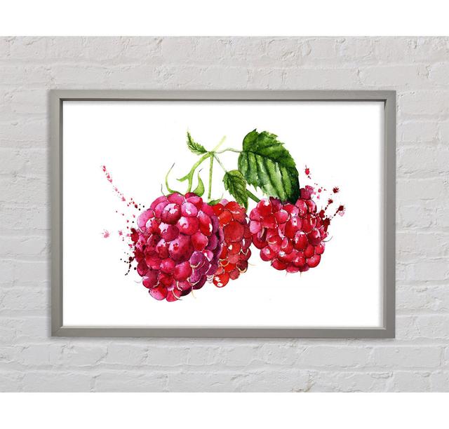 Raspberry Trio - Single Picture Frame Art Prints on Canvas Bright Star Size: 100cm H x 141.4cm W x 3.3cm D on Productcaster.