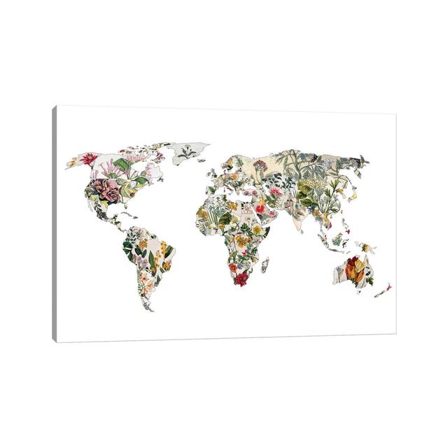 Vintage Botanical World by Bianca Green - Wrapped Canvas Graphic Art Happy Larry Size: 45.72cm H x 66.04cm W x 3.81cm D on Productcaster.