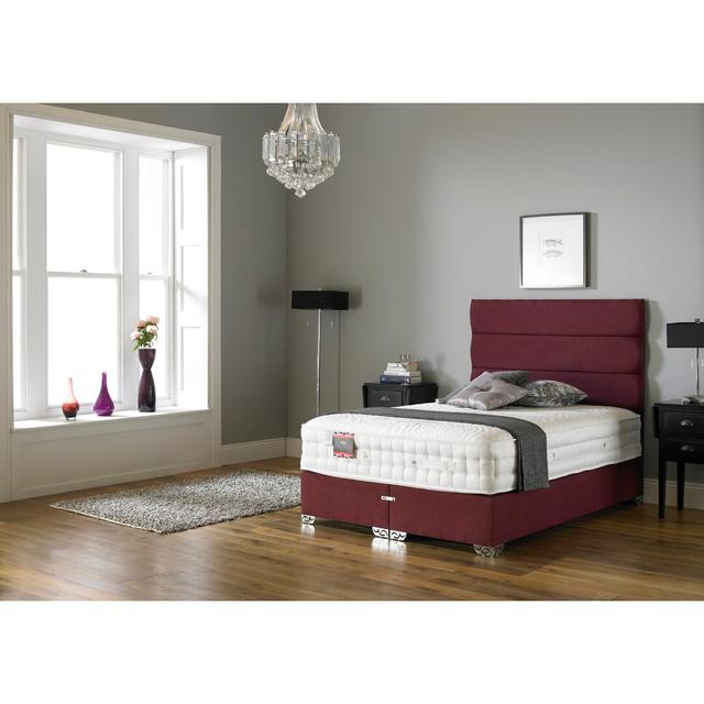 Arundel Pocket Memory Divan Bed Fairmont Park Colour: Plum Linen, Storage Type: No Storage, Size: Super King (6') on Productcaster.