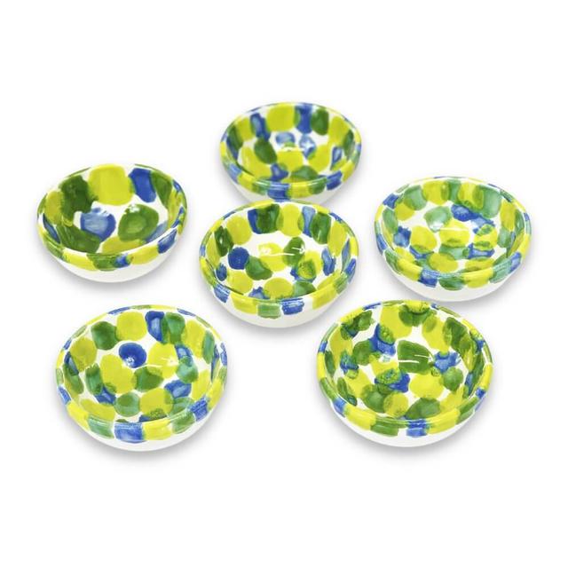 Jonson 12cm Tapas Bowls - Set Of 6 Blue (Set of 6) Brayden Studio Colour: Green/Blue/Lime/White on Productcaster.