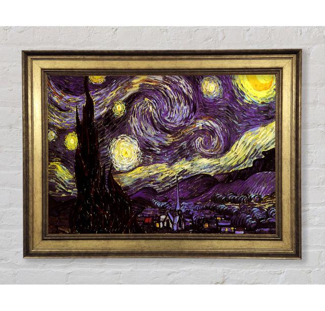 Vincent Van Gogh Sternennacht Gerahmter Druck Happy Larry Größe: 29,7 cm H x 42 cm B on Productcaster.