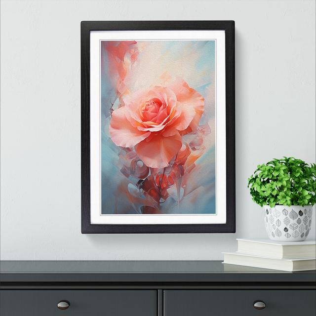 Rose Abstract No.2 - Single Picture Frame Art Prints on Wood Marlow Home Co. Format: Black Framed, Size: 64cm H x 46cm W x 2cm D on Productcaster.