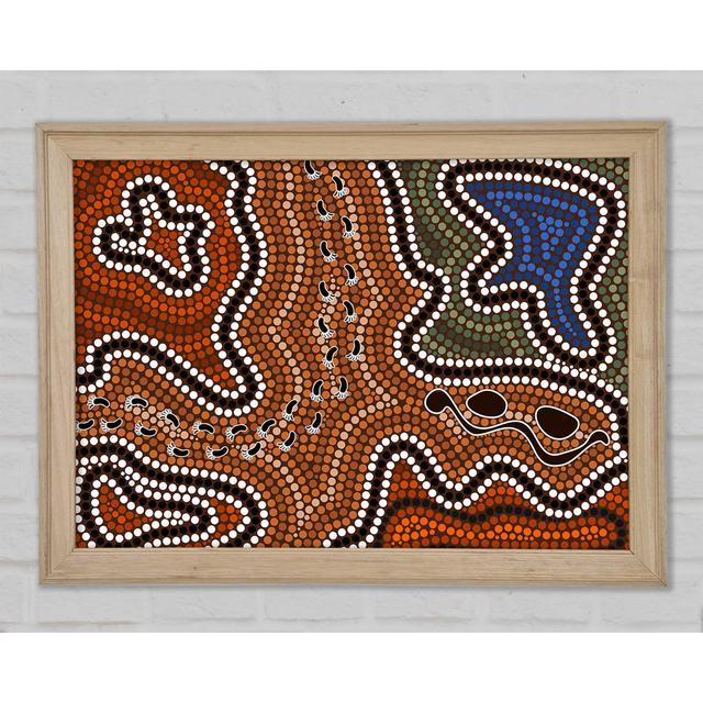 Aborigine-Muster 5 Gerahmter Druck Perspections Größe: 29,7" H x 42" B on Productcaster.