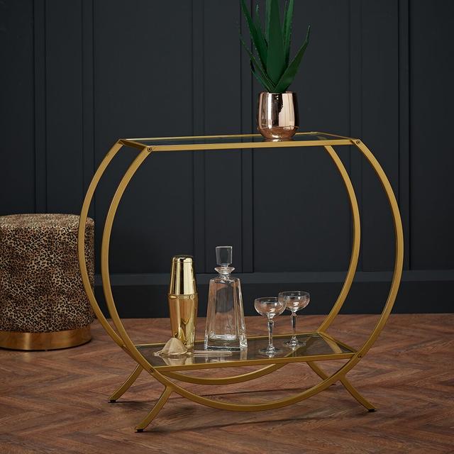 Ellis 90cm Glass Top Console Table Fairmont Park on Productcaster.