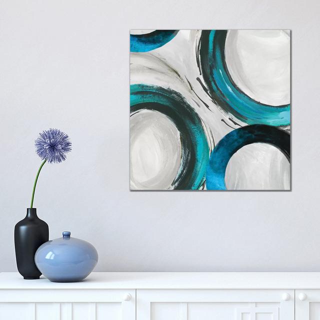 Teal Ring I by Tom Reeves - Wrapped Canvas Print Metro Lane Size: 45.72cm H x 45.72cm W x 3.81cm D on Productcaster.