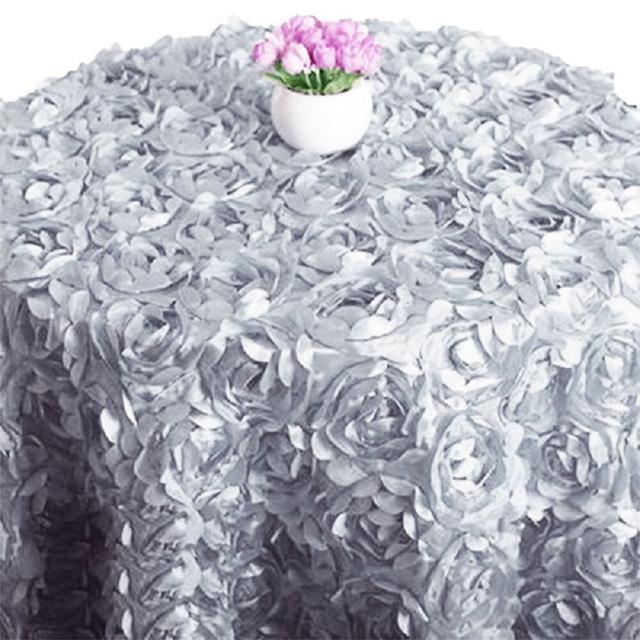 Malakai Rosette Tablecloth Mercer41 Colour: Silver on Productcaster.