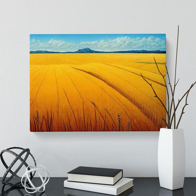 XXX-H1022-WF-8319X Stellar Wheat Field - Wrapped Canvas Painting ClassicLiving Size: 50cm H x 76cm W x 3cm D on Productcaster.