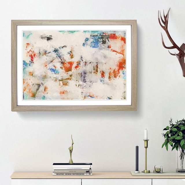 Abstract Art Painting Vol.129 by S.Johnson - Single Picture Frame Painting East Urban Home Frame Option: Oak Framed, Size: 24cm H x 33cm W x 2cm D on Productcaster.