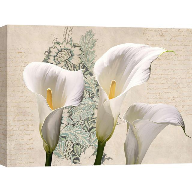 "Shabby-Chic Panel: Three Callas" By Elena Dolci Fleur De Lis Living Size: 90cm H x 120cm W on Productcaster.