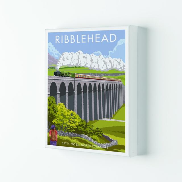 Ribblehead Travel Art Print By Stephen Millership 40 X 50Cm / Black Grain Rosalind Wheeler Size: 59.4cm H x 42cm W x 4cm D, Format: Wrapped Canvas on Productcaster.