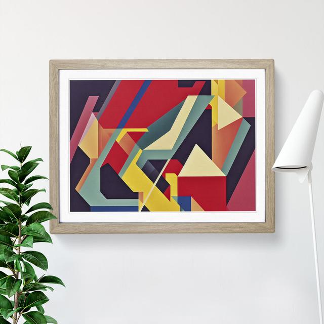 Abstract Shapes Vol.7 - Single Picture Frame Print Metro Lane Size: 46cm H x 64cm W x 2cm D, Frame Colour: Oak Framed on Productcaster.