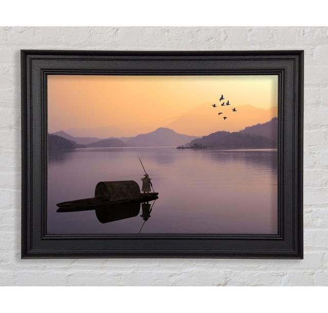 Chinese Fisherman At Dusk - Single Picture Frame Art Prints Union Rustic Size: 21cm H x 42cm W x 8cm D on Productcaster.