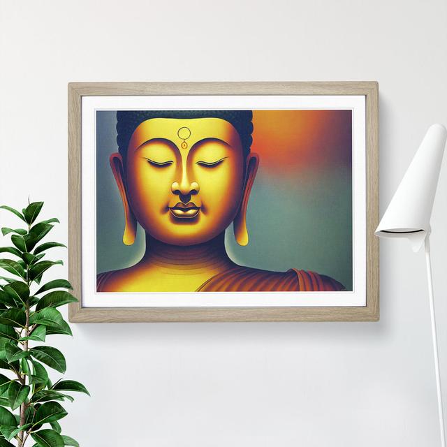 Golden Buddha Vol.4 - Picture Frame Graphic Art Latitude Vive Format: Oak Framed, Size: 46cm H x 64cm W x 2cm D on Productcaster.