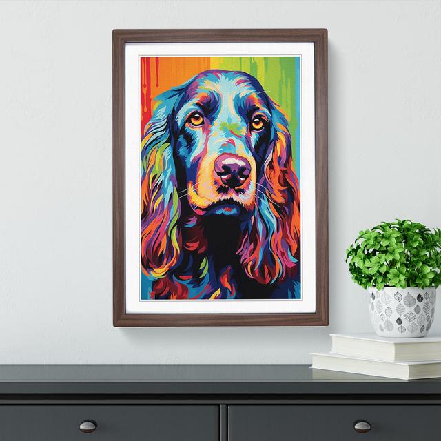 Cocker Spaniel Colour Field No.2 - Single Picture Frame Print on Wood Marlow Home Co. Frame Colour: Walnut , Size: 46cm H x 34cm W x 2cm D on Productcaster.