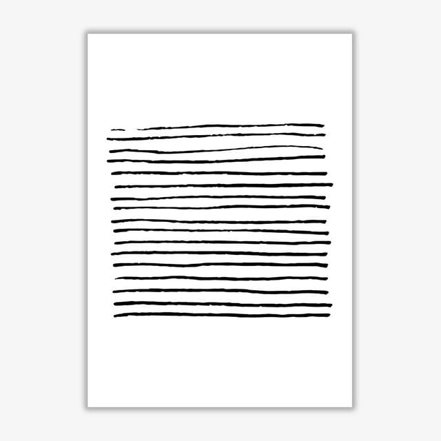 Black Zebra Lines Abstract - Print East Urban Home Size: 30 cm H x 21 cm W x 1 cm D, Format: No Frame on Productcaster.