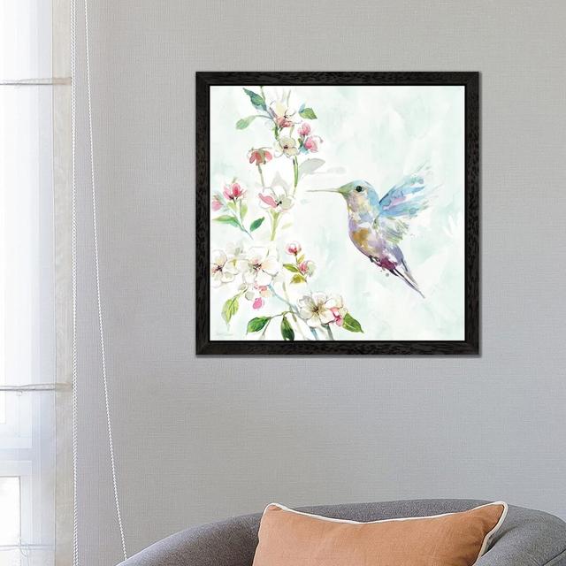 Hummingbird II by Carol Robinson - Painting Print on Canvas Fleur De Lis Living Size: 93.98cm H x 93.98cm W x 3.81cm D, Frame Option: Black Framed on Productcaster.